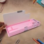 Magnetic Pencil Case / Compass Box With Sharpener (1 Pc) - Back View by Nari Haat, Indian ethnic wear, women clothing...