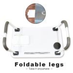 Multi Purpose Laptop Desk for Study Reading Foldable with Cupholder  58×38 cm - Back View by Nari Haat, Indian ethni...