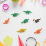 7 Piece Dinosaur Shaped Erasers for Kids - Animal Erasers, 3D Puzzle - Closeup Embroidery by Nari Haat, Indian ethnic...