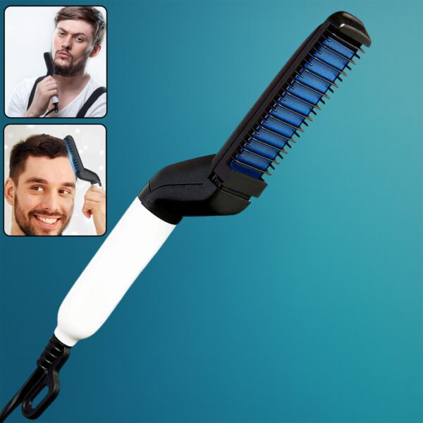 Men's Beard and Hair Curling Straightener (Modelling Comb), Hair accessories - Front View by Nari Haat, Indian ethnic...