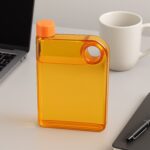 Multicolor notebook style slim water bottle 380ml
