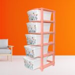 Plastic Smart Wonder Drawer Home Storage & Organization (5 Layer / 1 Pc) - Front View by Nari Haat, Indian ethnic wea...