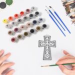 Paint by Number Kits 2 Set 20 Number Color, 6 paint brushes (2 Set) - Back View by Nari Haat, Indian ethnic wear, wom...