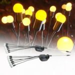 Solar Firefly Lights for Garden Decor (2 Pc, 12 LED Warm) - Back View by Nari Haat, Indian ethnic wear, women clothin...
