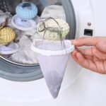 Reusable Washing Machine Floating Cylindrical Shape Lint Mesh Bag ( 1 Pc) - Neckline Detail by Nari Haat, Indian ethn...