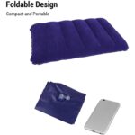 Velvet Air Inflatable Travel Pillow (Blue) - Neckline Detail by Nari Haat, Indian ethnic wear, women clothing, design...