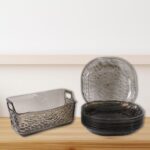 Plastic Household Plates Dinner Plates Dish Tray Skewer Bone Plate Set (10 Pcs Set) - Back View by Nari Haat, Indian ...