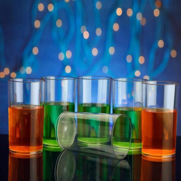 Unbreakable Transparent Plastic Water Glasses Set