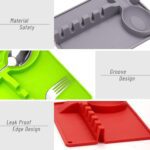 4-Slots Silicone Multifunctional Spoon Holders Fork Spatula Rack (1 Pc) - Back View by Nari Haat, Indian ethnic wear,...