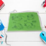 Reusable Multipurpose Pouch Pen Stationary Case Travel,   (1 Pc/ Mix Design) - Neckline Detail by Nari Haat, Indian e...