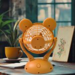 Cartoon Shape Mini Fan USB Powered & Battery Operated (Battery Not Include / 1 Pc) - Back View by Nari Haat, Indian e...