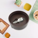 Vacuum insulated lunch box, 304 stainless steel, used for lunch storage, double-layer travel hiking picnic food jar, ...