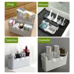 Plastic Storage Baskets – Space Allocator, Refrigerator Organizer Bins (10 Pcs Set) - Fabric Detail by Nari Haat, I...