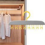 Plastic Organizer Hanger with 8 Hooks Heavy Duty Clothing Tank Top Belt Towel  (1 pc) - Front View by Nari Haat, Indi...