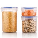 Leakproof & Airtight: 3 Pc Round Food Storage Set (500ml-1500ml) - Back View by Nari Haat, Indian ethnic wear, women ...