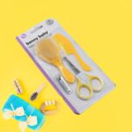 Born Baby Health Care Kit 4 in 1 Nail Clipper Brush Comb Scissors  (4 Pcs Set) - Sleeve Design by Nari Haat, Indian e...