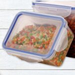 Set of 3 Rectangular Airtight Food Storage Containers with Lids - Neckline Detail by Nari Haat, Indian ethnic wear, w...
