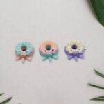 Tree Small Sized Cartoon Themed Non-Toxic Donut Erasers, School Stationery  (3pc Set) - Closeup Embroidery by Nari Ha...