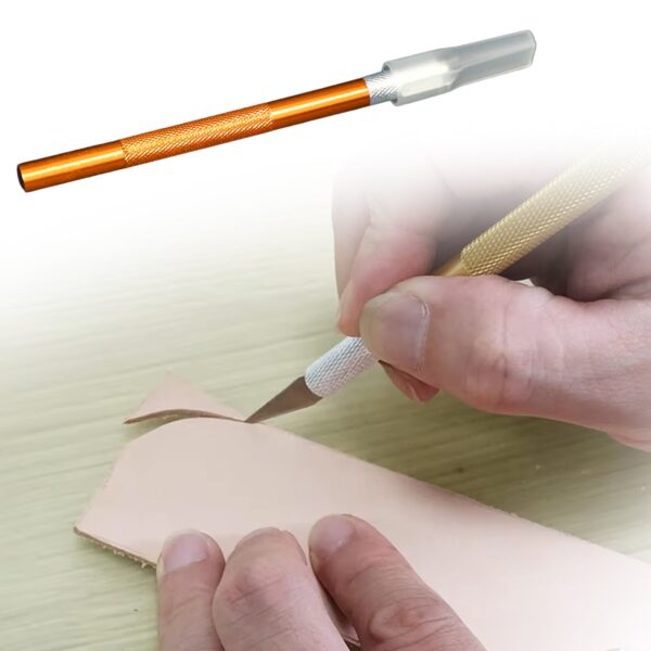 Precision Electronic Spices Cutting Knife with 5 Extra Sharp Blades (1 Set) - Front View by Nari Haat, Indian ethnic ...