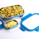 Apex Jerry Lunch Box Stainless Steel Food Container (2 Pc / 700+200 ML Approx) - Neckline Detail by Nari Haat, Indian...