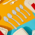 Rotating Spice Jars Vertical Rotatable Seasoning Box 5 Section / Tier 5 Spoon (1 Set) - Closeup Embroidery by Nari Ha...