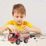 Metal DIY Fire Truck Building Blocks Kids (Fire Truck / 292pcs of truck tool / 1 Set) - Sleeve Design by Nari Haat, I...