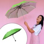 3 Fold Sun Protective Solid Foldable Outdoor Umbrella - Front View by Nari Haat, Indian ethnic wear, women clothing, ...