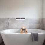 Wall Mounted Adhesive Bathroom Shower Caddy / Shelf / Plastic (1 Pc) - Back View by Nari Haat, Indian ethnic wear, wo...