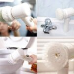 Portable Electric Cleaning Brush with 3 Replaceable Brush Heads (5 In 1) - Front View by Nari Haat, Indian ethnic wea...