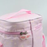 Cute Animal Zip Lunch Bag with Adjustable Strap – Reusable & Durable (1 Pc) - Closeup Embroidery by Nari Haat, Indi...