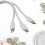 3 In 1 Charging Cable Fast Charging Cord USB Cable 3.5 Amp (1 Pc) - Back View by Nari Haat, Indian ethnic wear, women...