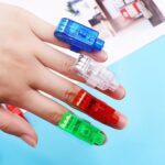 Light up Finger Tips, Clear Mini Rings, LED Glow Ring with Elastic Band (1 Pc) - Front View by Nari Haat, Indian ethn...