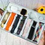 10 in 1 Set Ultra 2 Smart Bluetooth  Smart watch + Earphones with  Seven Straps - Back View by Nari Haat, Indian ethn...