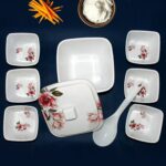 Hector High Quality Dinning Dinner / Pudding Set (9 Pcs set) - Back View by Nari Haat, Indian ethnic wear, women clot...