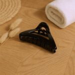 Triangle Shape Mix Color Plastic Hair Claw Clip for Women and Girls – 1 Pc - Front View by Nari Haat, Indian ethnic...