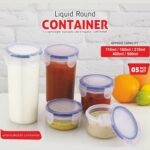 Plastic Liquid Round Airtight Food Storage Container with Leak Proof Locking Lid - With Dupatta by Nari Haat, Indian ...