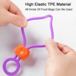 Food Bag Sealing Clips - Multi-Purpose Reusable Organizers for Kitchen & Home (1pc) - Closeup Embroidery by Nari Haat...