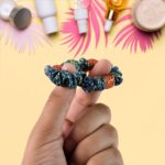 Small Hair Rubber Bands (Pack of 1 / Multicolour / Design), Hair accessories - Closeup Embroidery by Nari Haat, India...