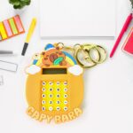 Mini Digital calculator Keychain (1 pc / Mix Design) - Back View by Nari Haat, Indian ethnic wear, women clothing, de...