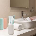 Capsule Shape Travel Toothbrush Toothpaste Case Holder (Multicolor / 3 Pcs Set) - Sleeve Design by Nari Haat, Indian ...