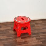 Mix Color Creative Thickening Folding Stool, Fruit Pattern Plastic Low Stool for Kindergarten Small Bench Hinge Handl...