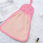 Microfiber Wash Basin Hanging Hand Kitchen Towel Napkin with Loop - Closeup Embroidery by Nari Haat, Indian ethnic we...