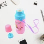 500ml Insulated Sports Water Bottle with Dori & Straw: Leakproof, BPA-Free, Kids - Neckline Detail by Nari Haat, Indi...