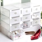Transparent Drawer Style Shoe Storage Box (1 Pc) - Back View by Nari Haat, Indian ethnic wear, women clothing, design...