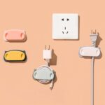 Pig Plug Wire Organizer Cable Holder Clips with Self-Adhesive Pad (4 Pcs Set) - Back View by Nari Haat, Indian ethnic...