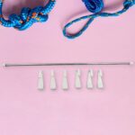 Stainless Steel Utensil Hanger Rail Nail Free Wall Mount - Neckline Detail by Nari Haat, Indian ethnic wear, women cl...