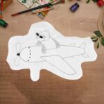 Multicolour colour-your-own inflatable animals With 6pcs Colored Pen Markers (1 Set) - Back View by Nari Haat, Indian...