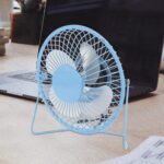 USB Table Desk Personal Metal Electronic Fan, Suitable For Office, School Use (1 Pc) - Neckline Detail by Nari Haat, ...