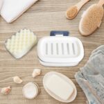 Soap Box With Sponge Dual-use Soap Holder ,Sabudani (2 Pc Set / With Adhesive Hook) - Back View by Nari Haat, Indian ...