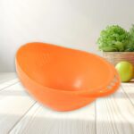 Virgin Rice Bowl Plastic Strainer, Water Strainer | Vegetable & Fruits Washing - Back View by Nari Haat, Indian ethni...